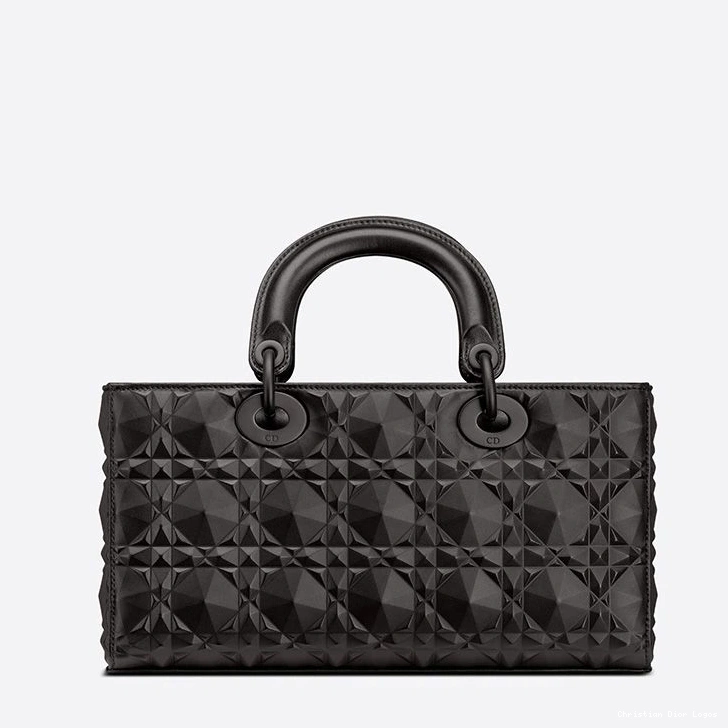 Cheap Bag Motif Medium Calfskin Diamond Ultramatte D-Joy Black Cannage Lady with 0707 Luxury